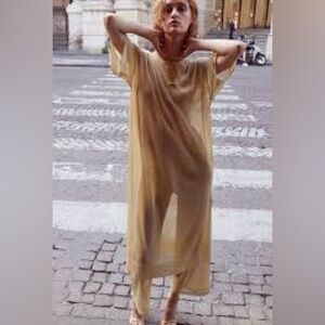 ZARA METALLIC THREAD STRAIGHT LEG KNIT PANTS 1509/106